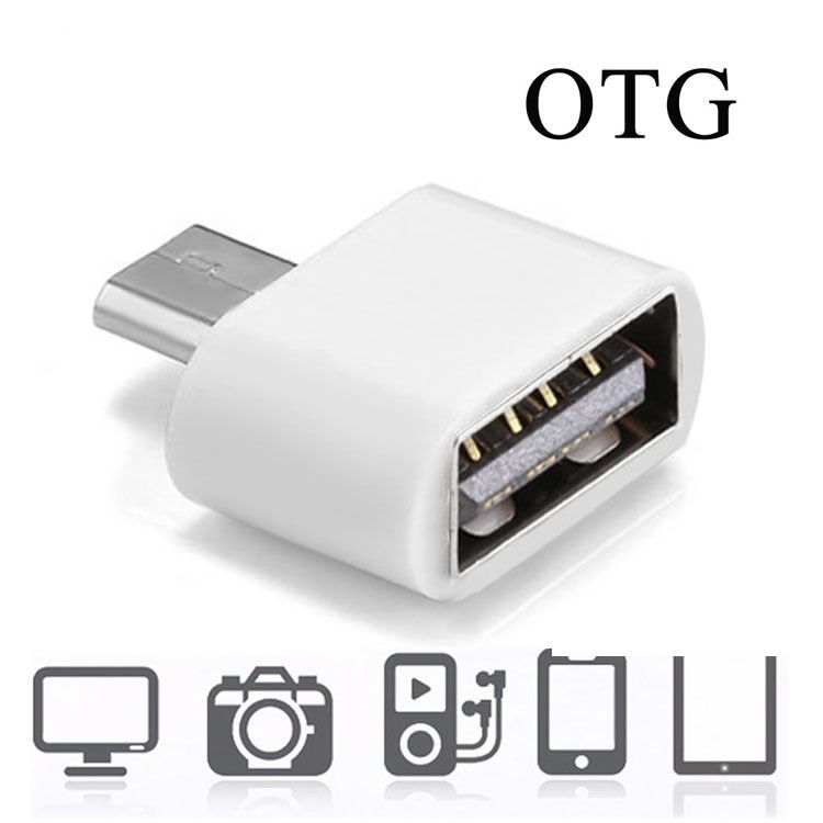 Micro USB 2.0 To USB 2.0 Adapter With OTG Function(White)