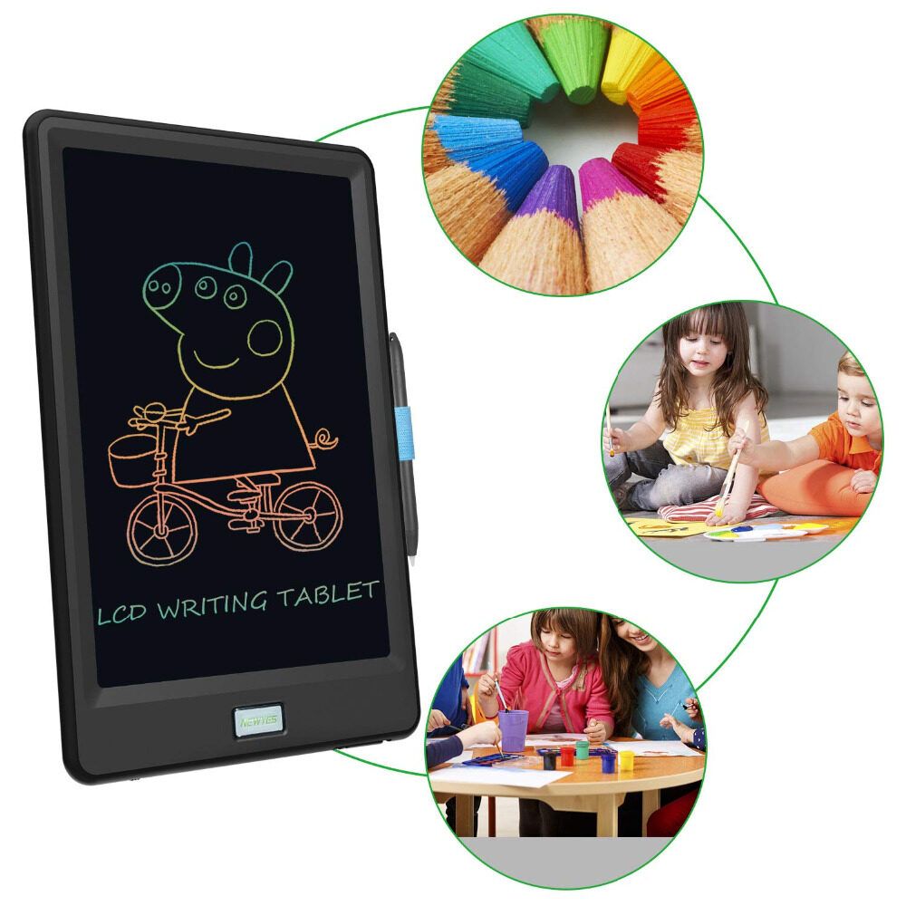 NeWYeS 10-inch Children Electronics LCD Writing Tablet Drawing Graphics Writing Board With Pen Graffiti Sketch Pad Artist Blackboard Pink