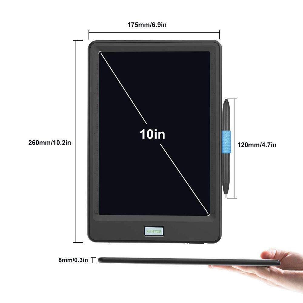 NeWYeS 10-inch Children Electronics LCD Writing Tablet Drawing Graphics Writing Board With Pen Graffiti Sketch Pad Artist Blackboard Pink