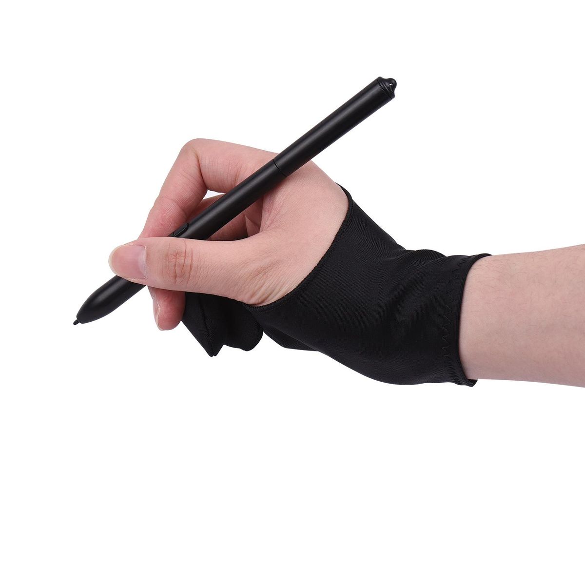 Two-Finger Free Size Drawing Glove Artist Tablet Painting Glove for Right & Left Hand Compatible with Huion/Wacom/BOSTO/UGEE/VINSA Graphics Drawing Tablets Monitor