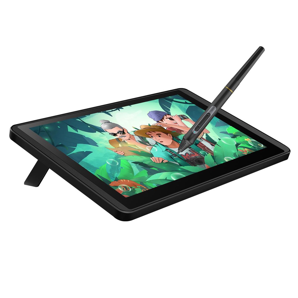 Bisofice 12HD-A H-IPS LCD Graphics Drawing Tablet Monitor 11.6 Inch Size 1366x768 Display 8192 Pressure Level Passive Technology with Tilt Function Support Windows MacOS USB-Powered Low Consumption Drawing Tablet with Interac