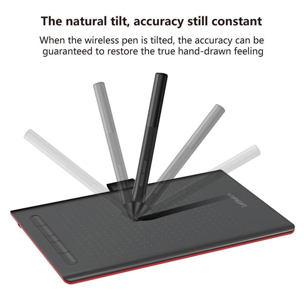 WP9622NB Graphics Tablet Drawing Tablet 8192 Levels Pressure Sensitivity 5080LPI Resolution 230PPS Read Speed 2.4G/BT Connection