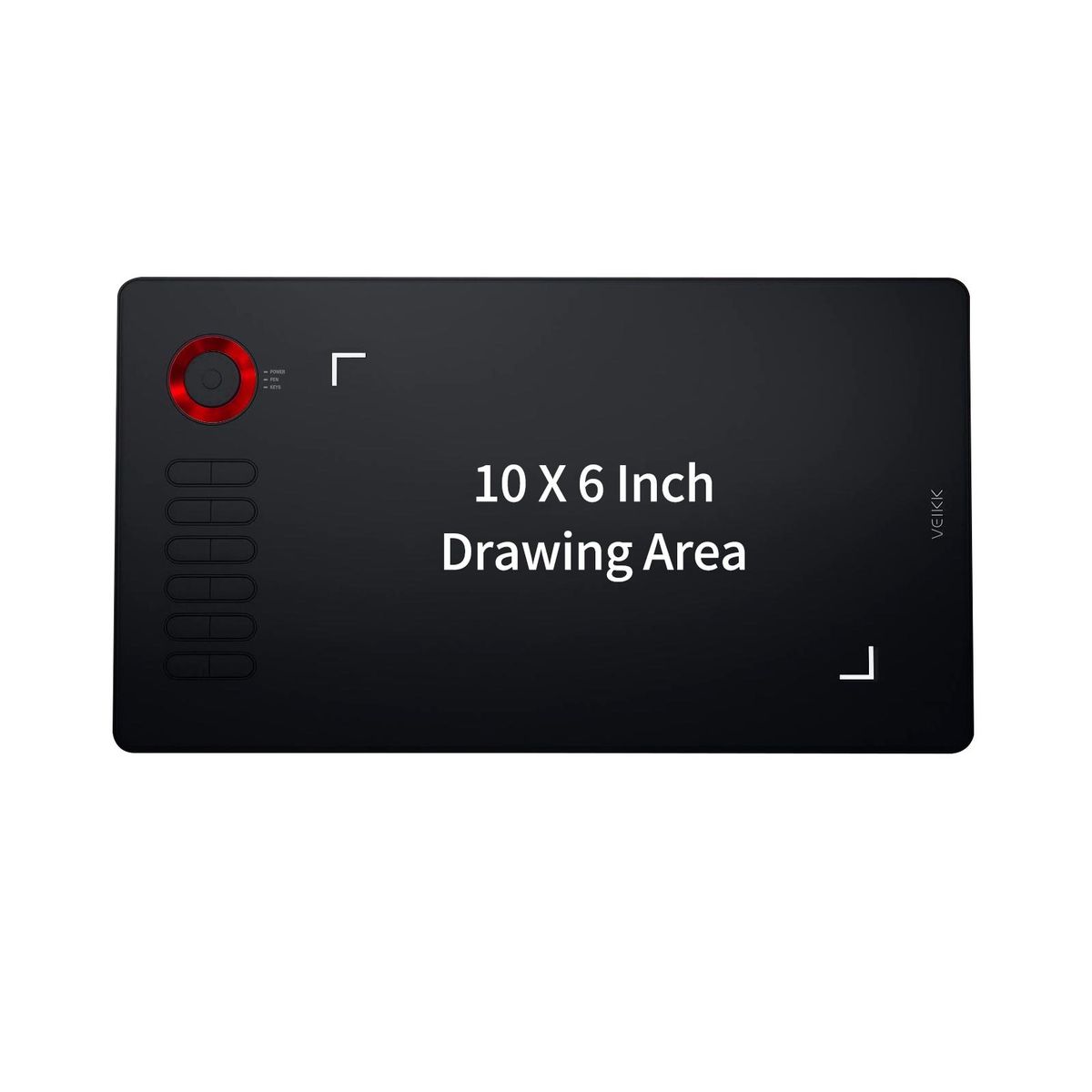 VEIKK A15 Pro Graphic Drawing Tablet with 8192 Sensitivity Battery-free Pen 12 Hotkeys & Functional Dial 10x6Inch 250RPS 5080LPI for Laptop PC Compatible with Windows Mac Android OS for Painting Sketch Design Online Teaching 
