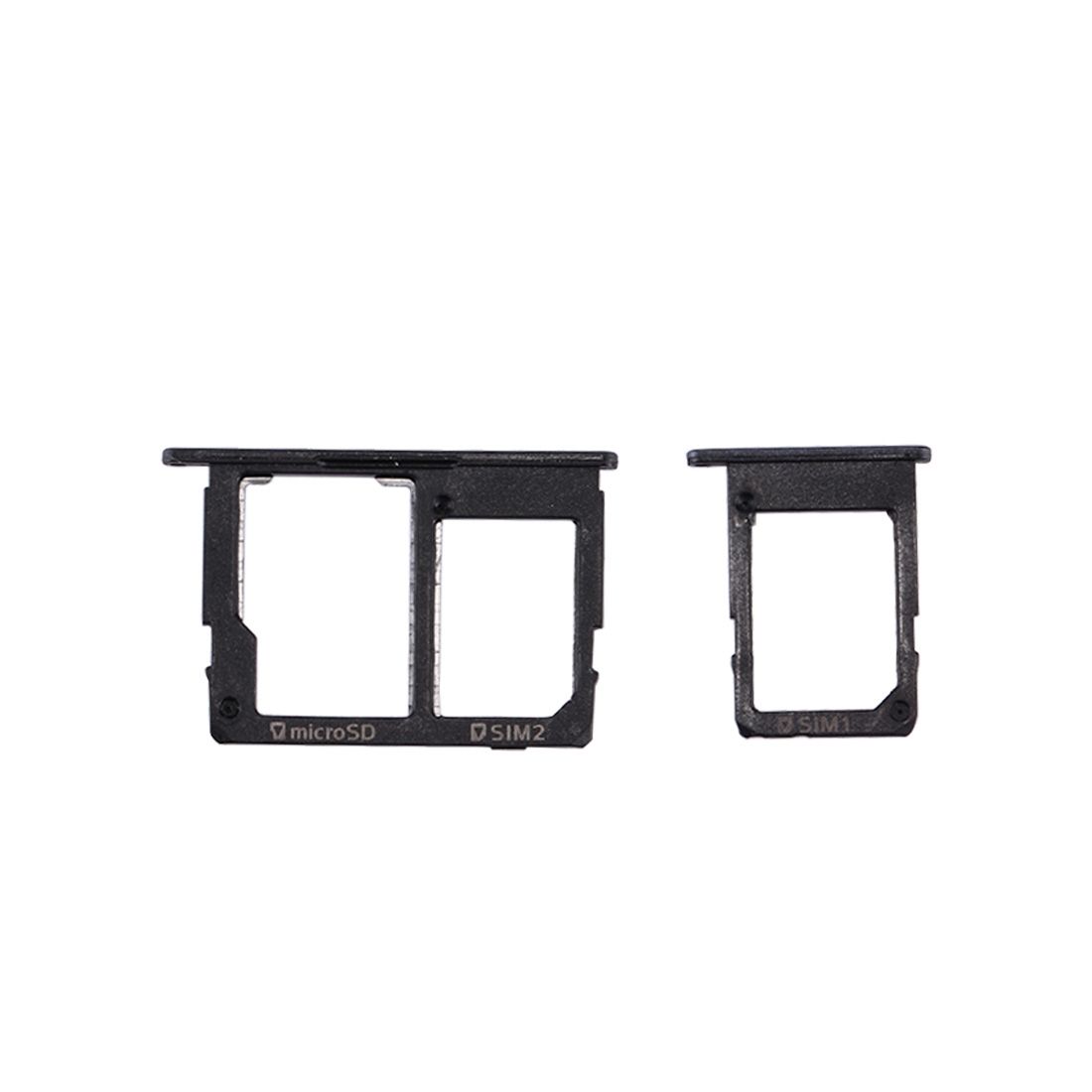 IPartsBuy For Samsung Galaxy J5 Prime / G570 & J7 Prime / G610 SIM Card Tray + Micro SD & SIM Card Tray(Black)