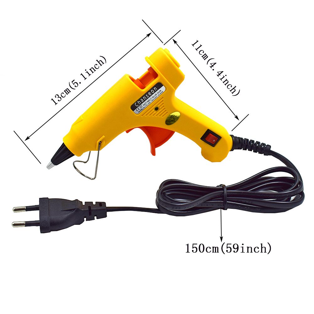 20W Mini Hot Melt Glue Gun With 7mm Glue Sticks