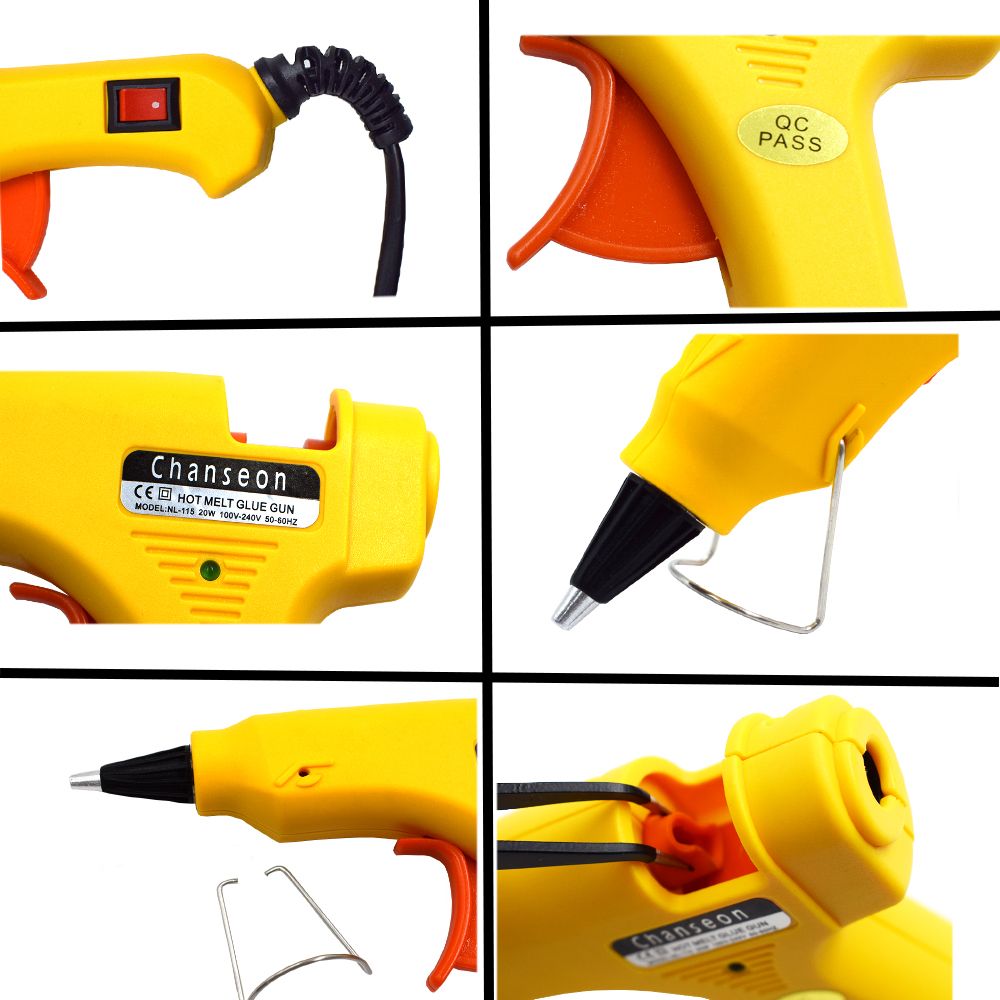 20W Mini Hot Melt Glue Gun With 7mm Glue Sticks