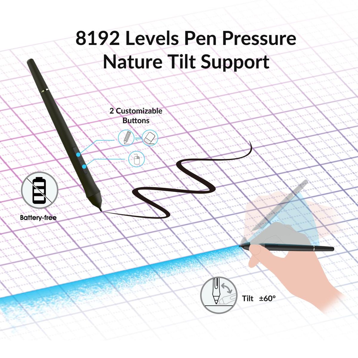 VEIKK VK1200 Graphics Drawing Tablet 11.6 x 9 inch Active Area 8192 Levels Pressure Tilt Function Art IPS LCD Animation Drawing Board with Battery-free Stylus 28 Pen Nibs for Laptop PC Compatible with Windows Mac OS Android f