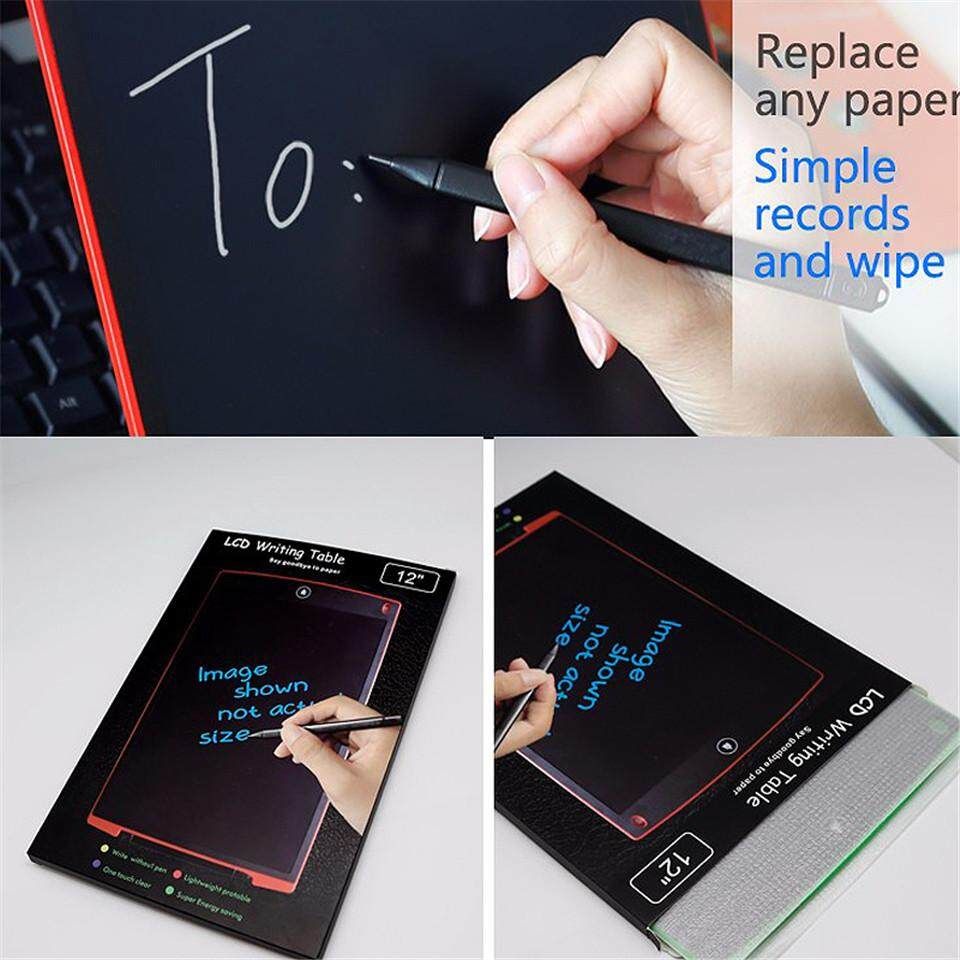 12'' Digital LCD Writing Drawing Tablet Board Pad Kids Notepad Writer Red (red)