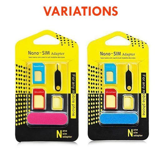 5 In 1 Sim Card Adapters, Nano Micro Standard Sim Card Adapter Abrasive Bar Card Pin