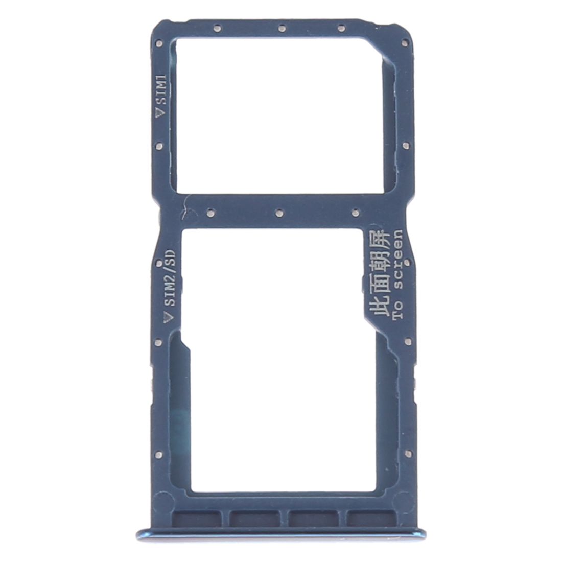 SIM Card Tray +  SIM Card Tray / Micro SD Card For Huawei P30 Lite(Blue)