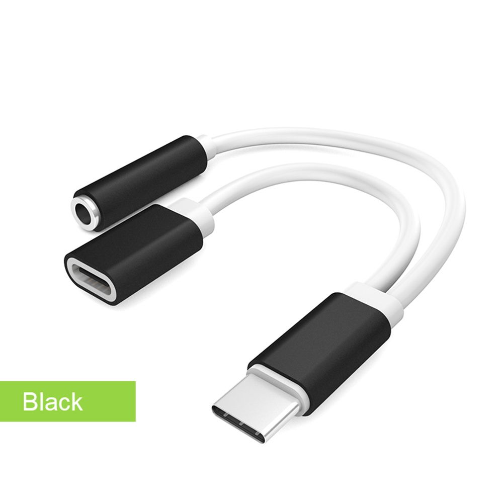 USB Tpe-C To 3.5mm Aux 2 In 1 USB C  Adapter Audio Charging Cable