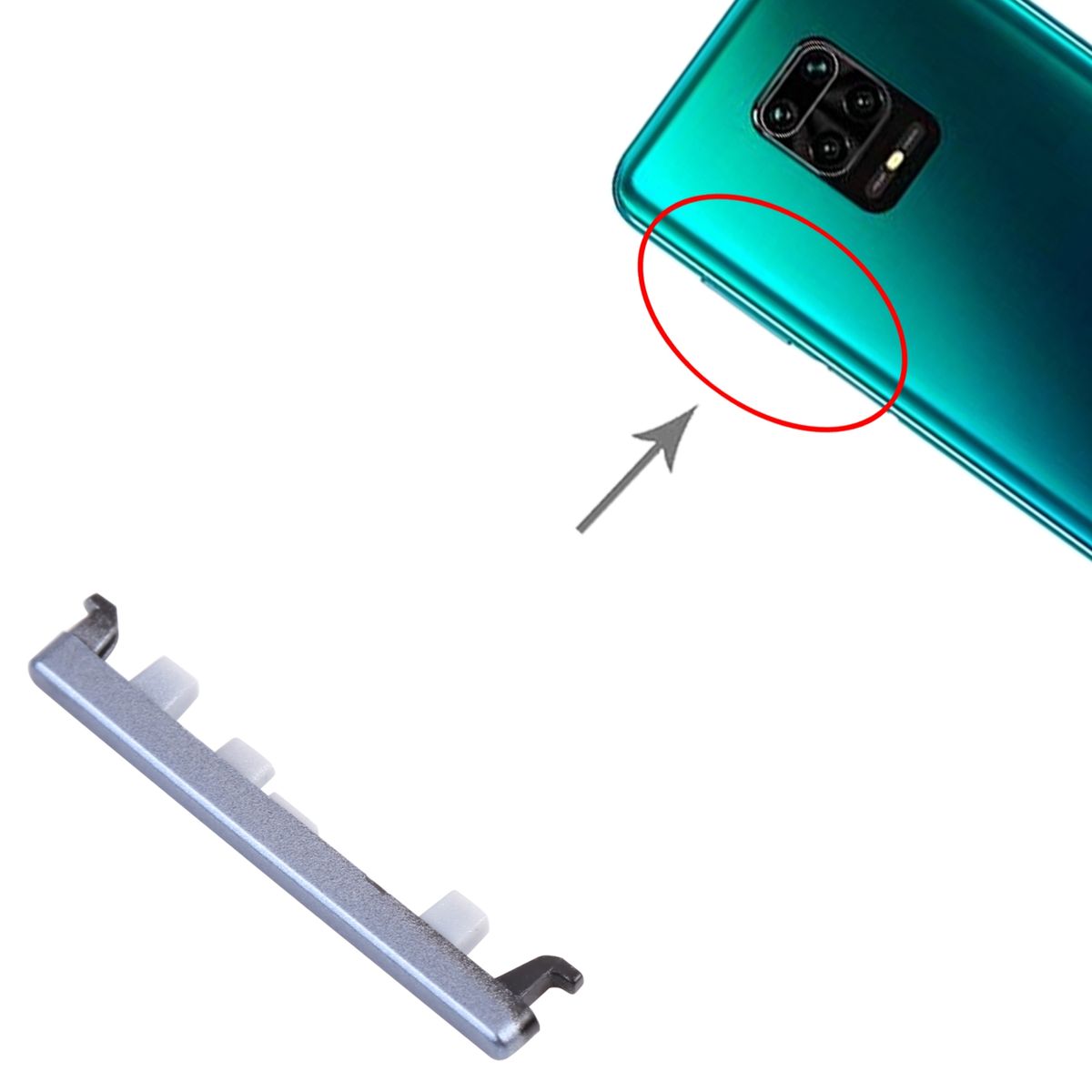 Volume Control Button For Xiaomi Redmi Note 9S / Redmi Note 9 Pro Max / Redmi Note 9 Pro(India) (Black)