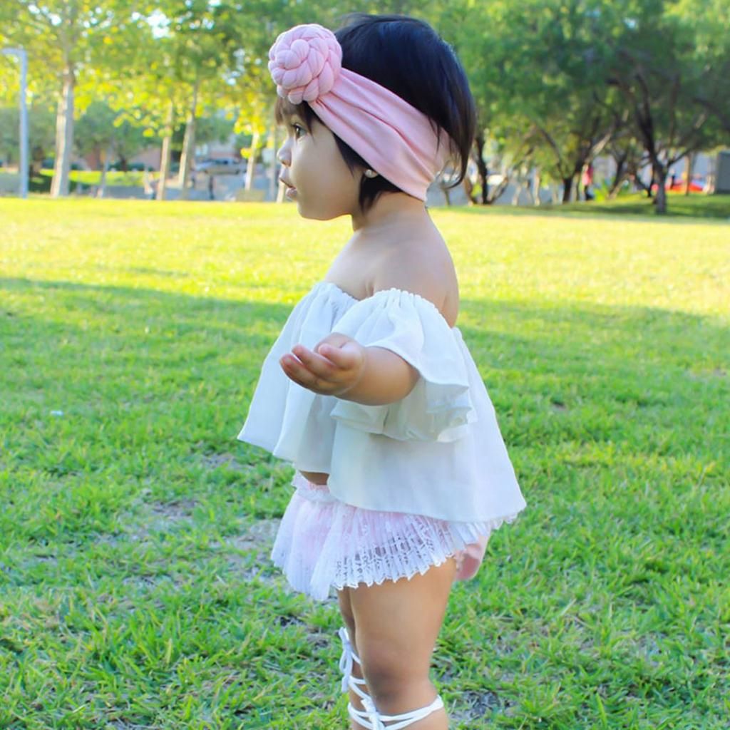 Girl Baby Toddler Knot Headband Hair Band Accessories Pink