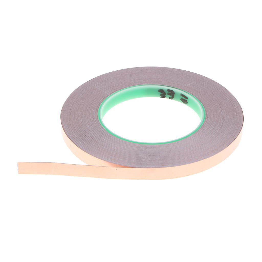 50m Double Conductive Copper Foil Adhesive Tape Guitar EMI