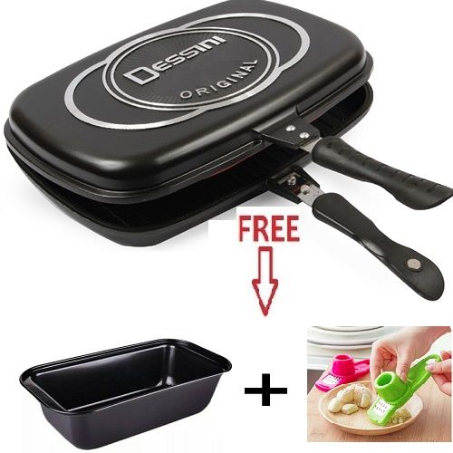 Non-stick Double-sided Pressure Grill Pan-32cm + Free Gift