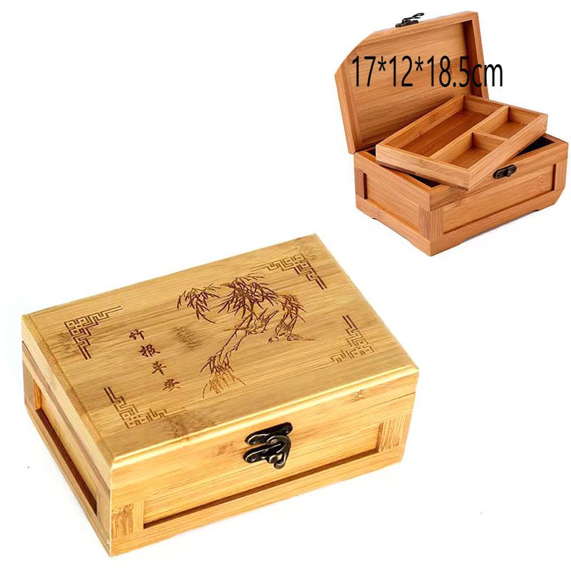Wooden Rolling Tray Set Reusable Eco Friendly Bamboo Wooden