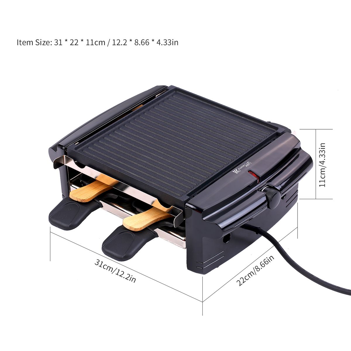 Electric Smokeless BBQ Grill Mini Reversible Griddle
