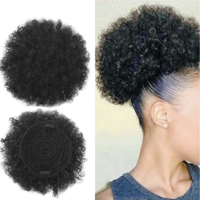 Black Afro Kinky Puff  Bun For Ladies - 1 Piece