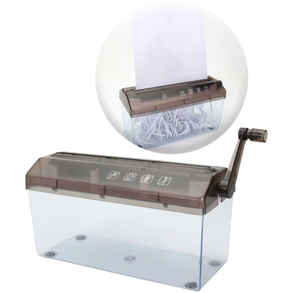 Mini A4 File Hand Shredder Strip Cut Shredder Paper  Manual