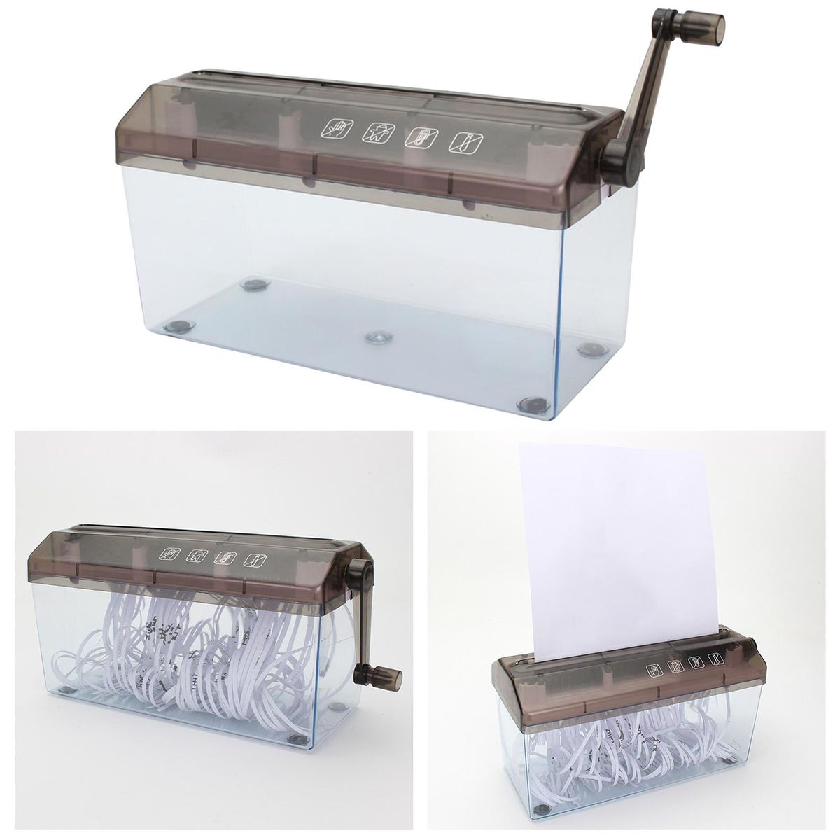Mini A4 File Hand Shredder Strip Cut Shredder Paper  Manual