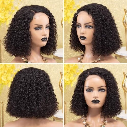 Waterwave Bob Hair Wig With Part Closure -1b