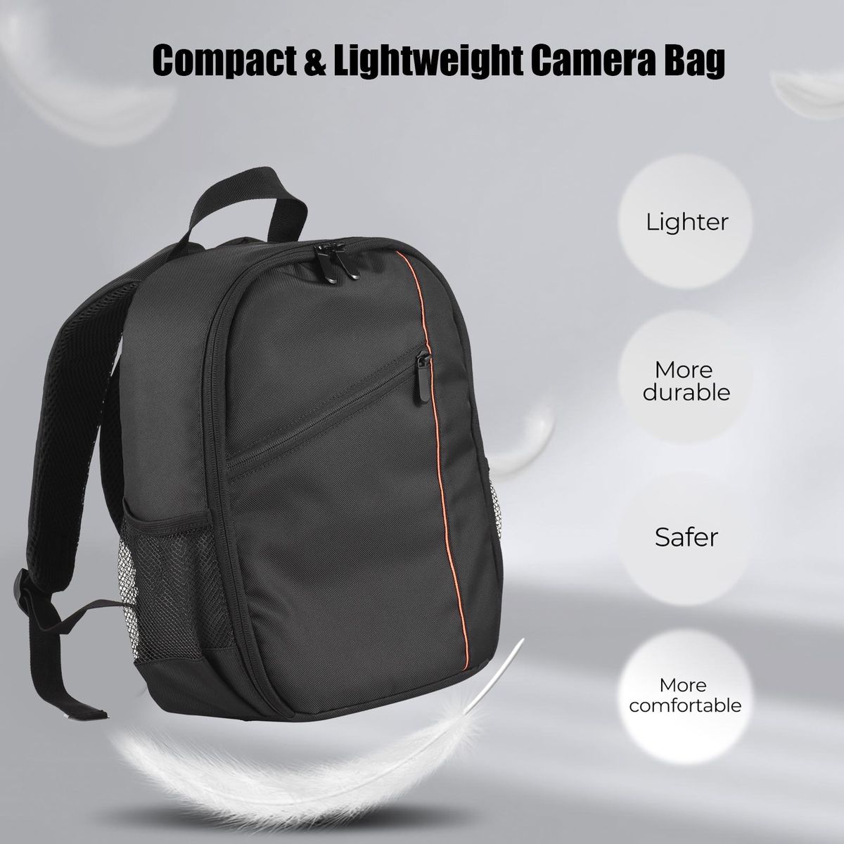 Small Camera Backpack Outdoor Camera Bag Water-resistant Shock-proof Camera Case Replacement for Sony Canon Nikon DSLR/ SLR/ Mirrorless Cameras