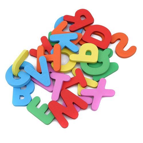 Wooden Learning Fruit Vegetable ABC Alphabet Letter Cards Cognitive Educational Toys