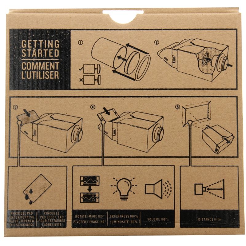 Cardboard Smartphone Projector 2.0 / DIY Mobile Phone Projector Portable Cinema