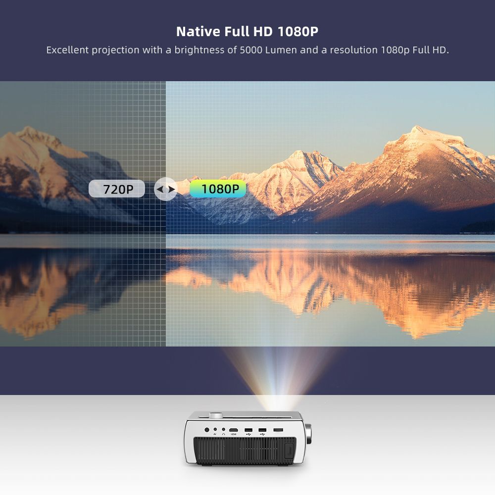 Full HD Projector Portable Mini Projector 1920 X 1080P LED Video Home Cinema 3D Beamer