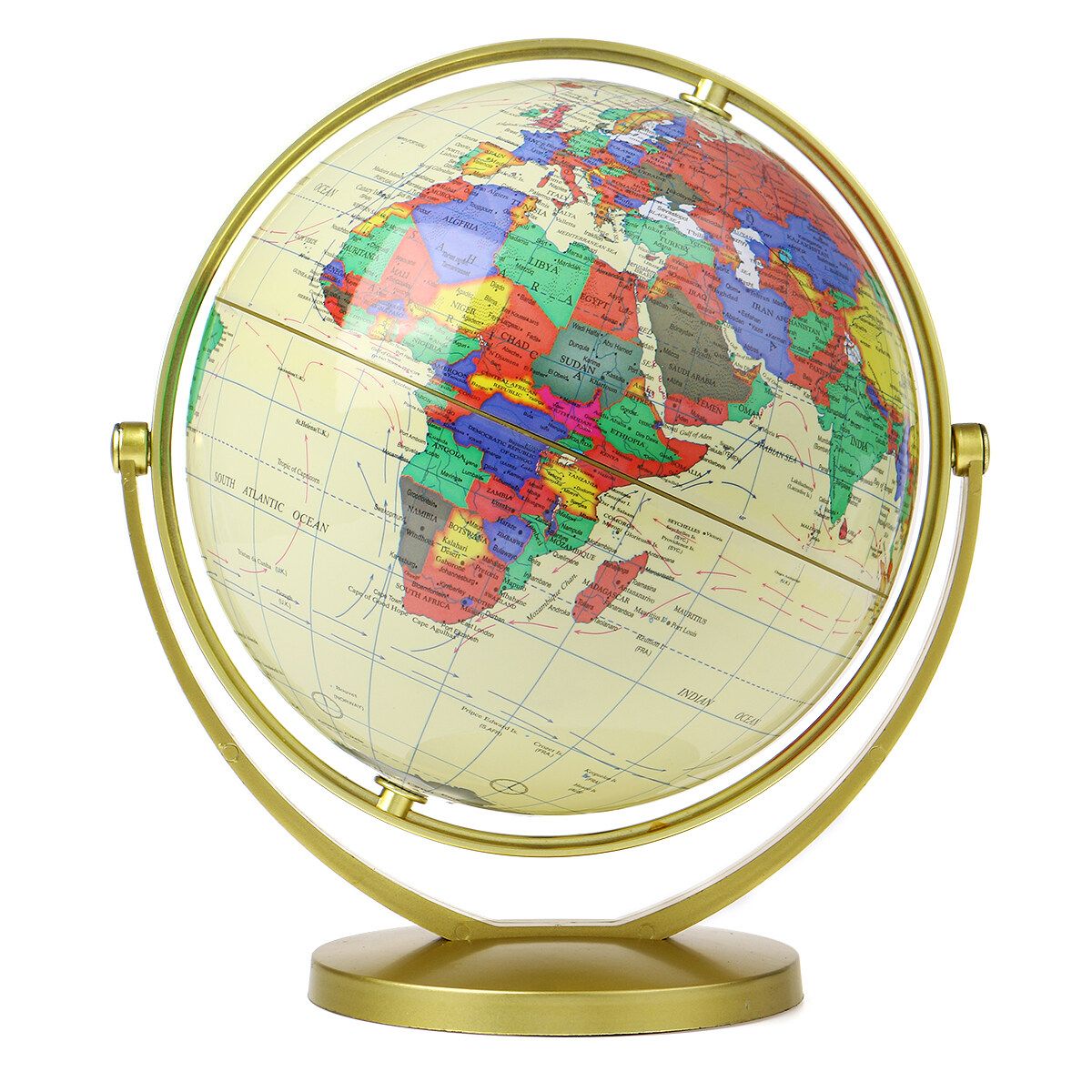 360° Rotating World Globe Map Earth Geography World Kids Gift Toy Vintage Style