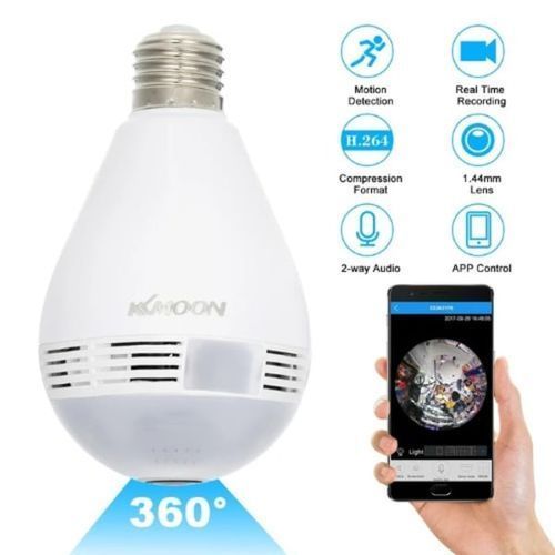 Wireless Light Bulb Ip Camera Wifi 360 Degree Camera