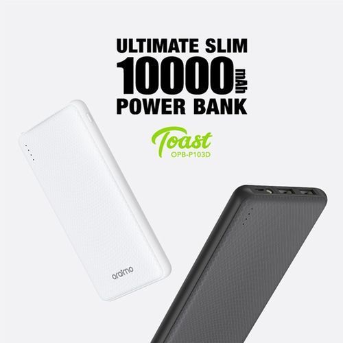 10000mAh Ultra Slim Fast Charge Powerbank  - Black