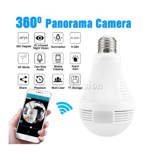 Wifi Light Bulb Camera Night Vision Wireless Hidden Camera