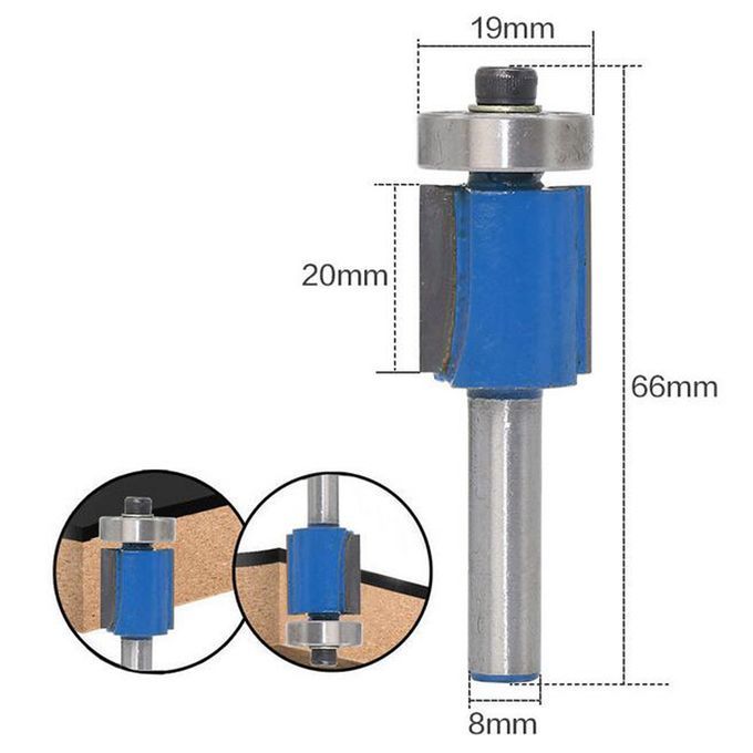 Carbide 8mm Flush Trim Router Bit Woodworking  For DIY Woodwork