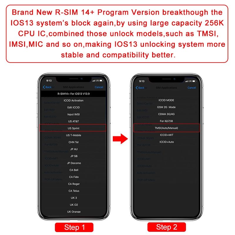 R-SIM 14+ Large Capacity Smart Upgraded IOS 13 System Fast Unlocking Card For IPhone 11 Pro Max, IPhone 11 Pro, IPhone 11, IPhone X, IPhone XS, IPhone 8 & 8 Plus