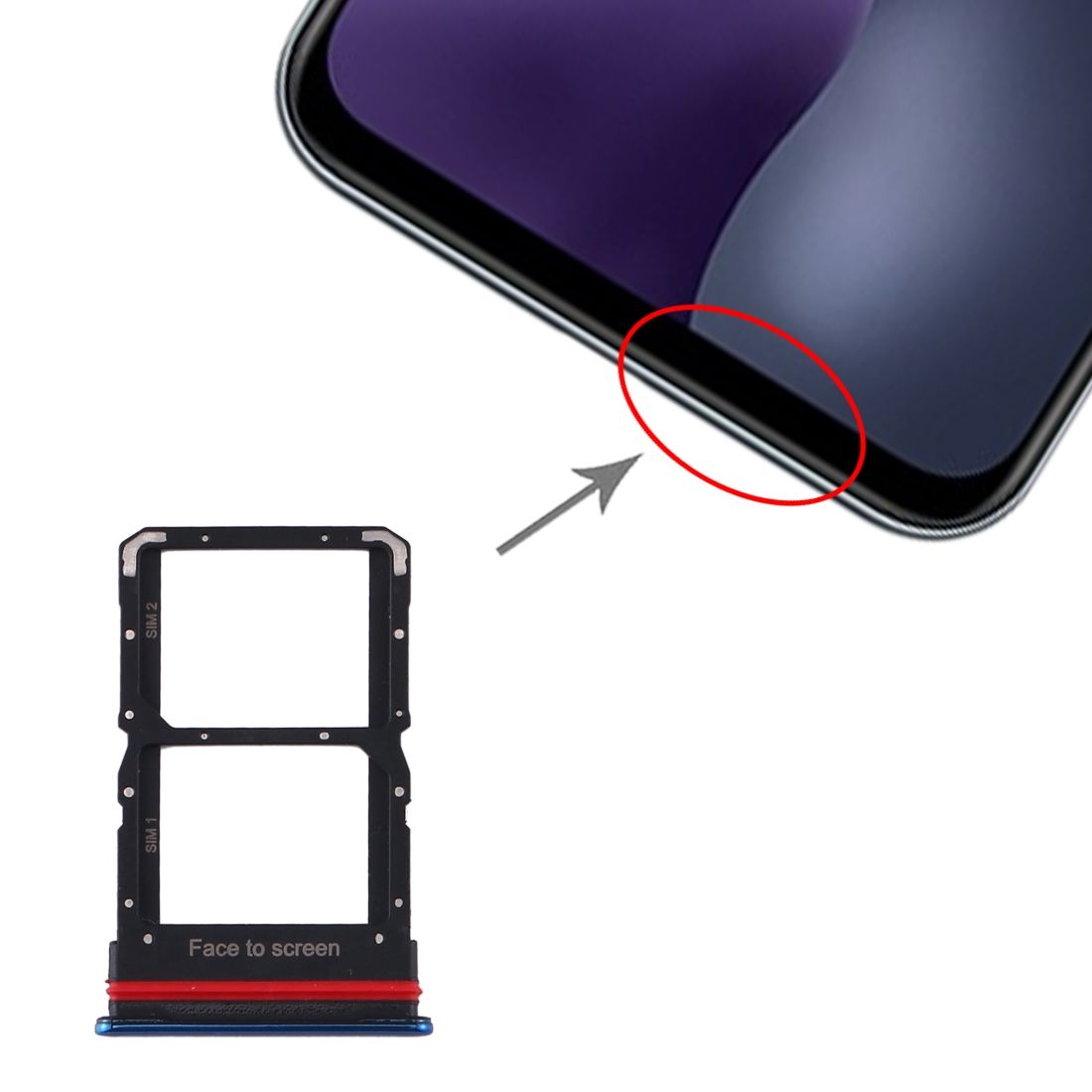 SIM Card Tray + SIM Card Tray For Xiaomi Mi 10 Lite 5G