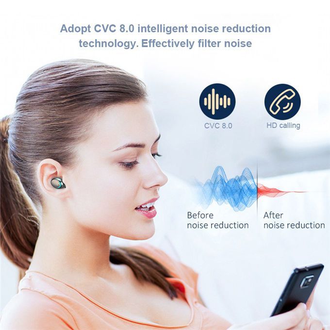 Wireless Headset Bluetooth Earphone Touch Control