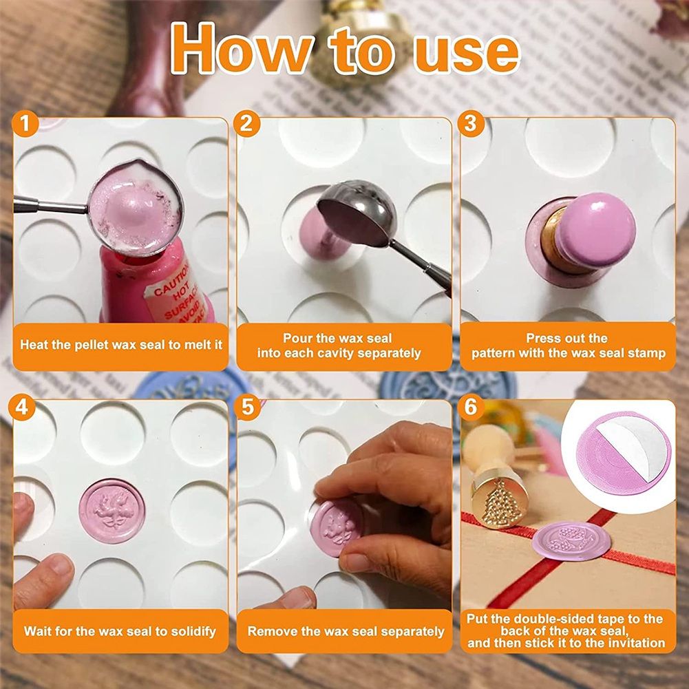 Silicone Pad/Wax Stamp Pad, 24 Pore Wax Seal Pad With