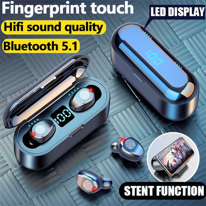 F9 Fingerprint Touch Stereo Noise Cancelling Headphones