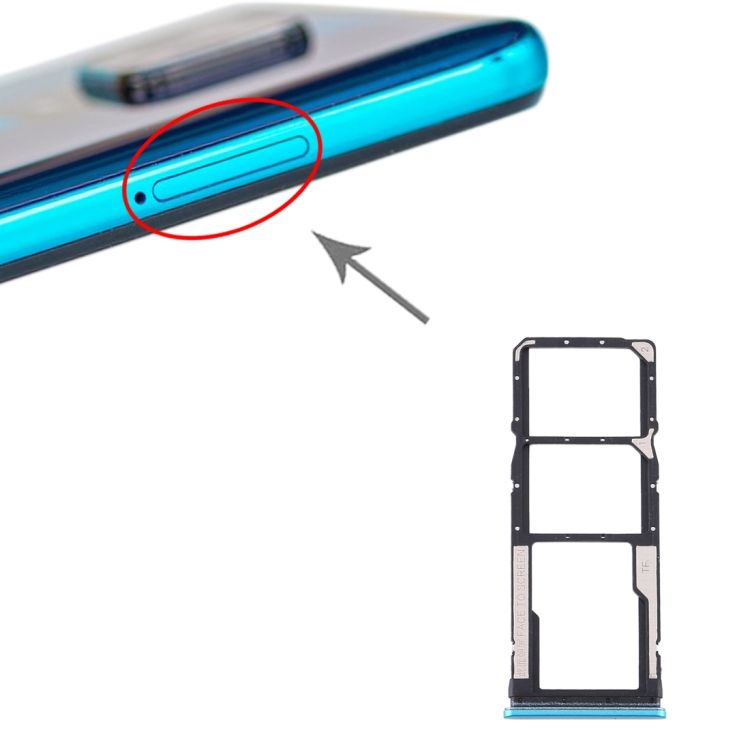 SIM Card Tray + Micro SD Card Tray For Xiaomi Redmi Note 9S