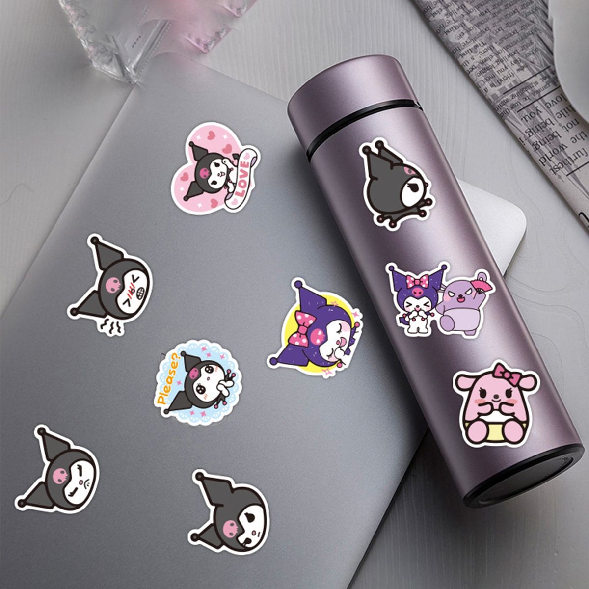 50PcsSet Logo Stickers Kuromi Decal Hand Account Journal A