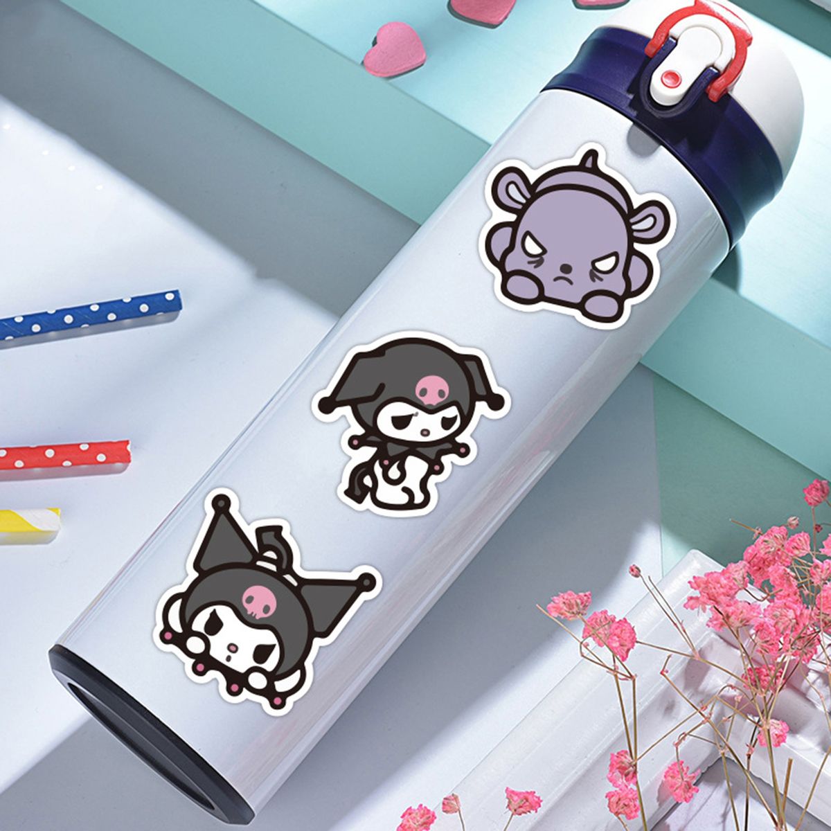 50PcsSet Logo Stickers Kuromi Decal Hand Account Journal A