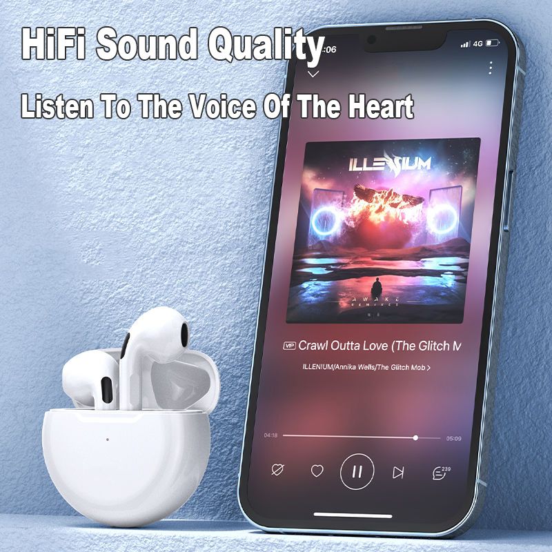 True Air Pro6  Wireless Bluetooth Headsets Stereo Headphones.