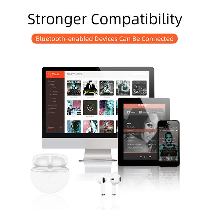 True Air Pro6  Wireless Bluetooth Headsets Stereo Headphones.
