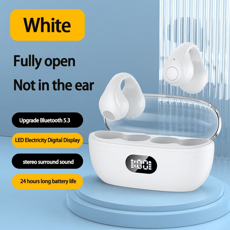 Wireless Headset Ear Clip Bluetooth Headset Bone Conduction Sports Headset TWS Earloop Earbuds With Microphone HD Talking