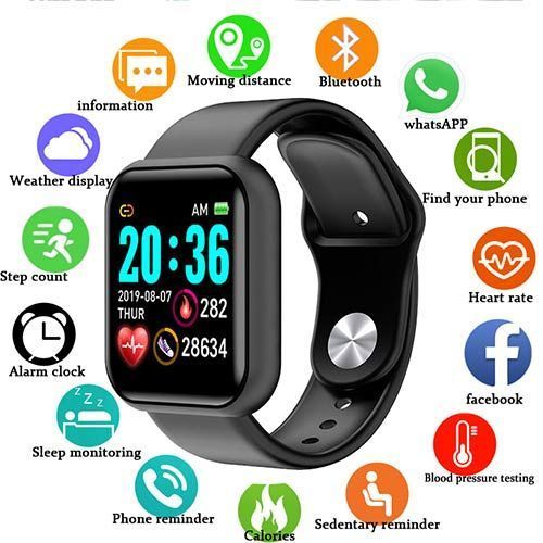 Smart Watch Men Women Blood Pressure Waterproof Fitness