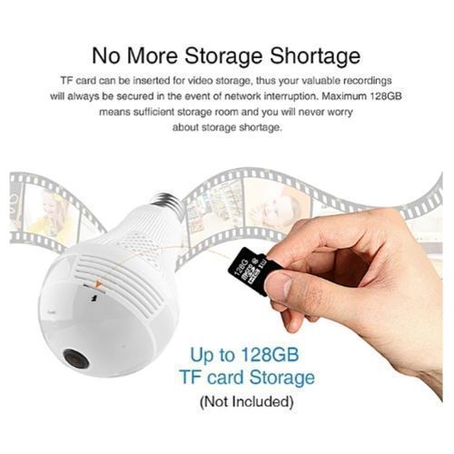 Wifi Panoramic Surveillance Security Bulb Camera