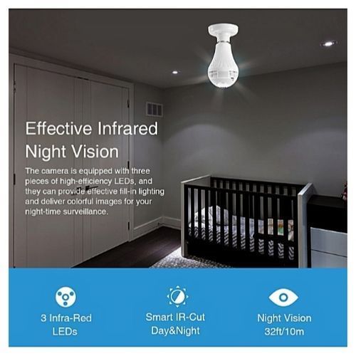 Wifi Panoramic Surveillance Security Bulb Camera