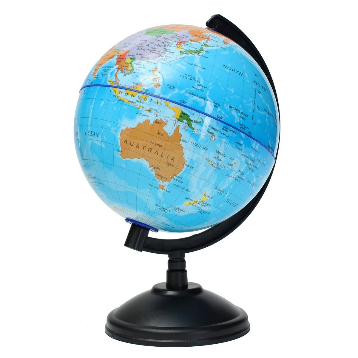 14cm World Globe Country Region District Map W/ Swivel Stand Geography Education