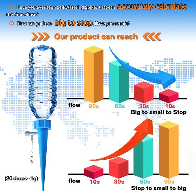 1Pcs/4Pcs/6Pcs Plant Waterer With Bracket Automatic Water